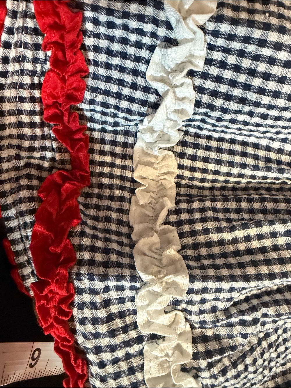 Emily Rose Baby Girl 12M Ladybug Gingham Dress Bloomers Red Bow 3PC NWT - Picture 12 of 12
